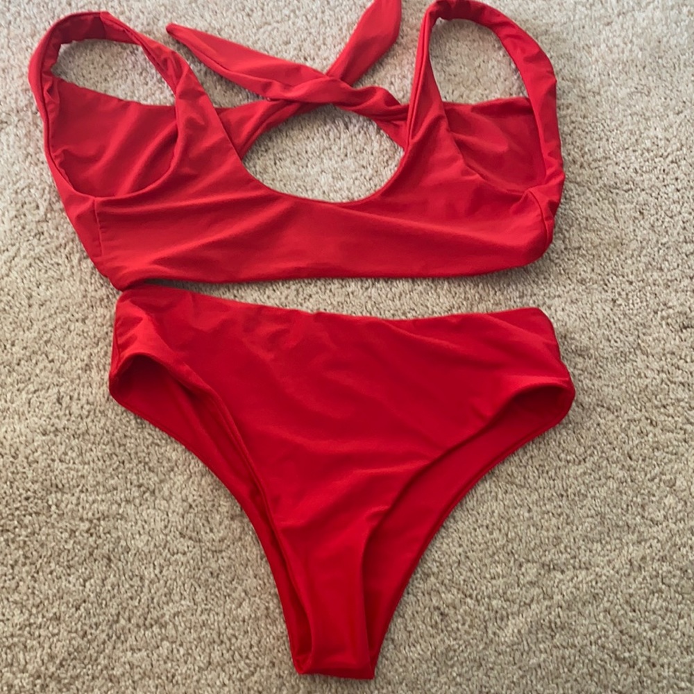 Zaful high wasted red bikini. Size medium